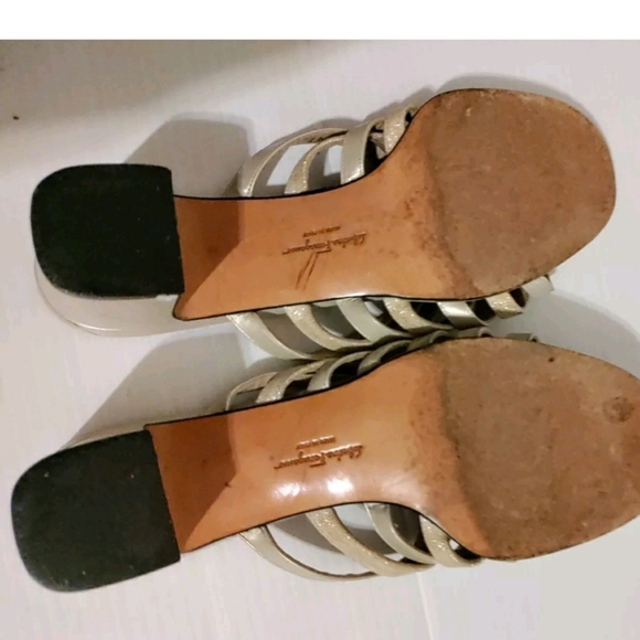 Salvatore Ferragamo Women's metallic Heeled Sandals - Picture 8 of 8